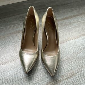 Sam Edelman Women’s Hazel Jute Soft Metallic Pointed Toe Pump